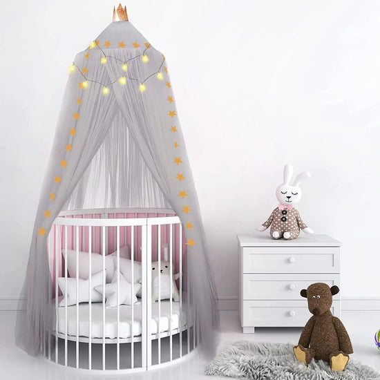 Dreamy Star Crown Baby Bed Canopy for Photo Props