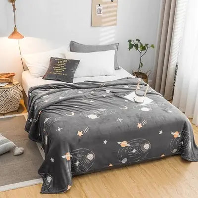 Thick Plush Starry Sky Blanket for Warmth and Comfort