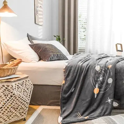 Thick Plush Starry Sky Blanket for Warmth and Comfort